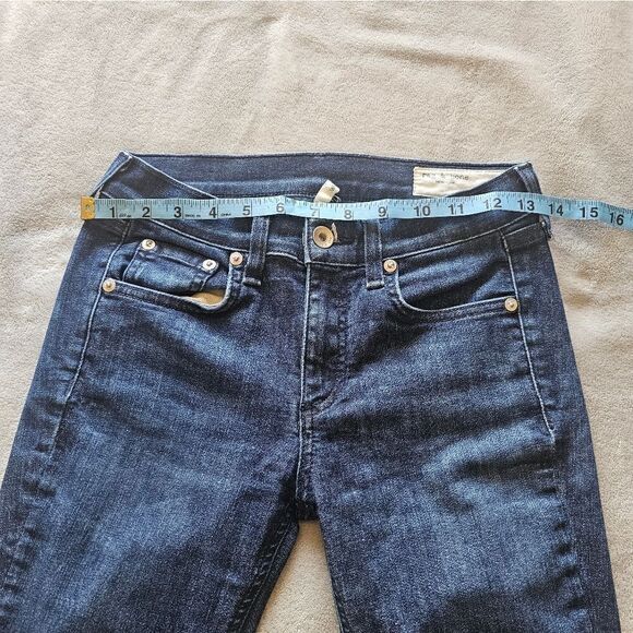 Rag & Bone Ankle Skinny Jeans In Tonal River Size 25 - Picture 7 of 8